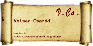 Veiser Csanád névjegykártya